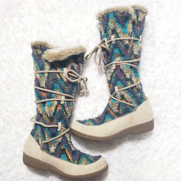 Sam Edelman Shoes - Sam Edelman Boho Moccasin Style Suede Knit boots